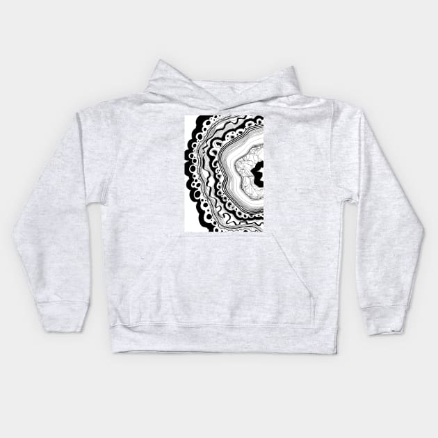 Line Geode Kids Hoodie by Art of V. Cook